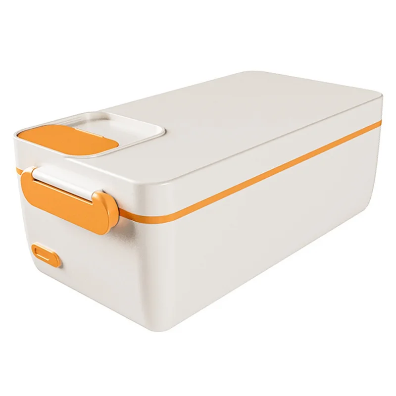 Large Capacity Electric Heated Lunch Box 304 Stainless Steel Inner for Office Workers / Students 1L Food Warmer / Heater - Yellow