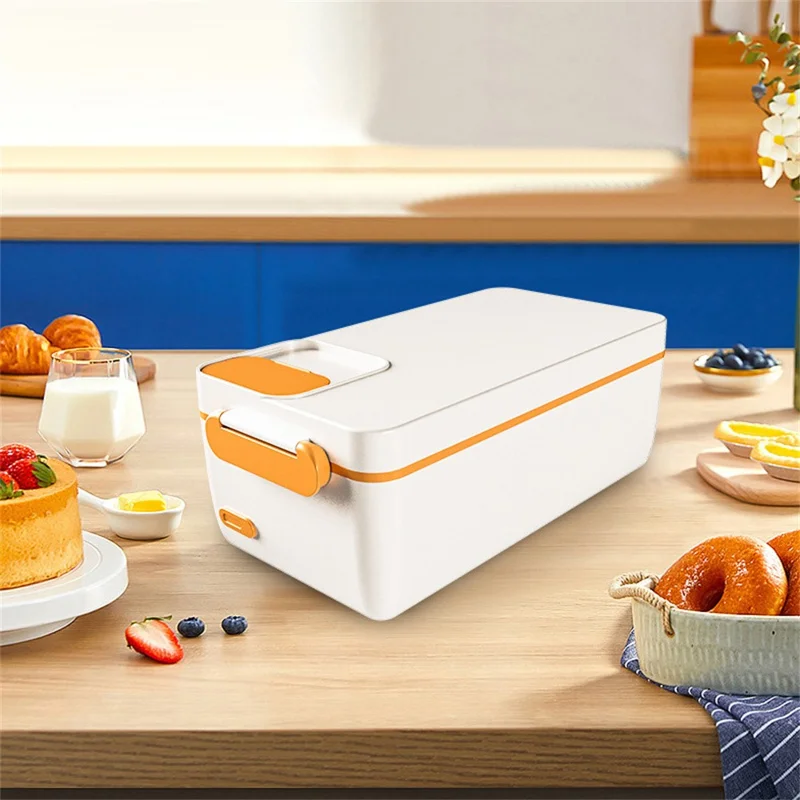 Large Capacity Electric Heated Lunch Box 304 Stainless Steel Inner for Office Workers / Students 1L Food Warmer / Heater - Yellow