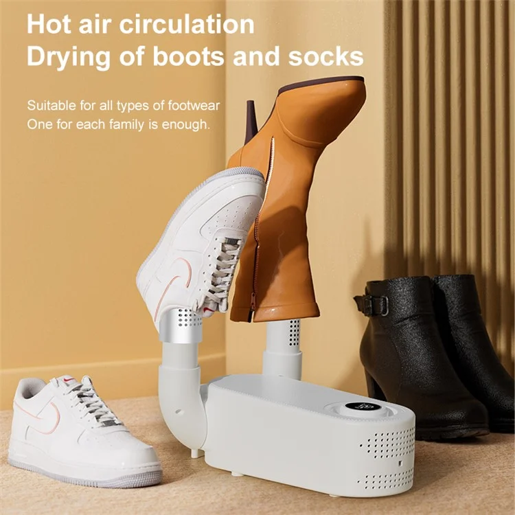 Essiccatore di scarpe intelligente ML-X1 con rastrelliera regolabile e guanti, con display LED