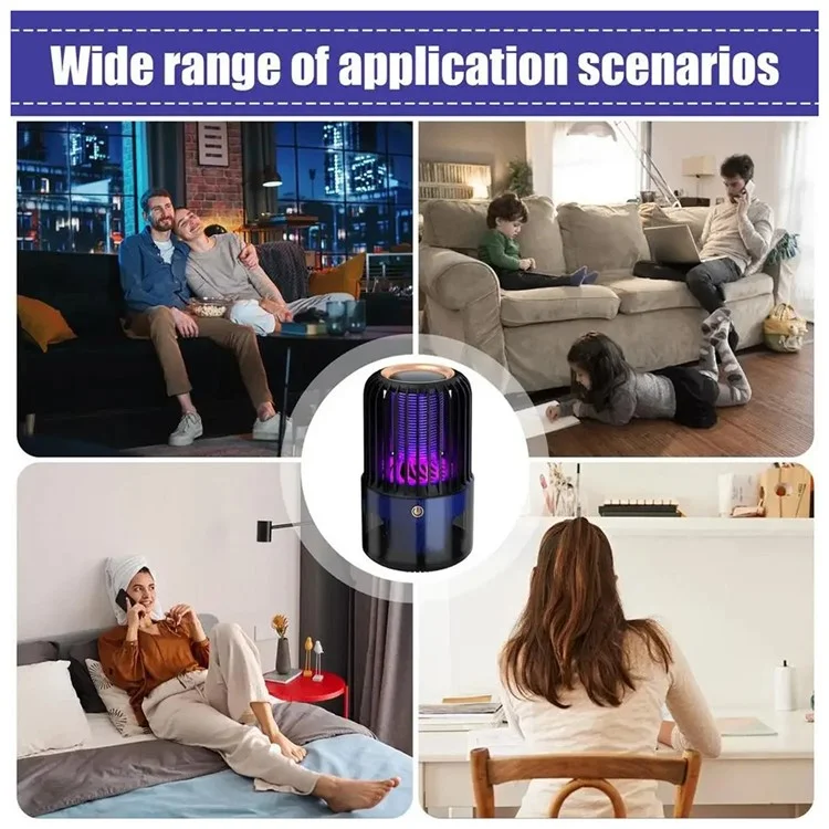 Электрическая ловушка для мух V15 Silent Electric Fly Catcher Gnat Trap USB перезаряжаемая мухобойка