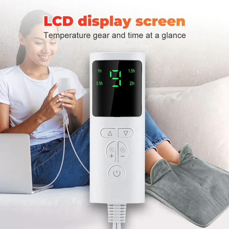 Winter Electric Feet Warmer 9 Gears Adjustable Foot Warming Mat Heating Pad with Timer - US Plug