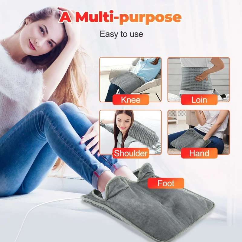 Winter Electric Feet Warmer 9 Gears Adjustable Foot Warming Mat Heating Pad with Timer - US Plug