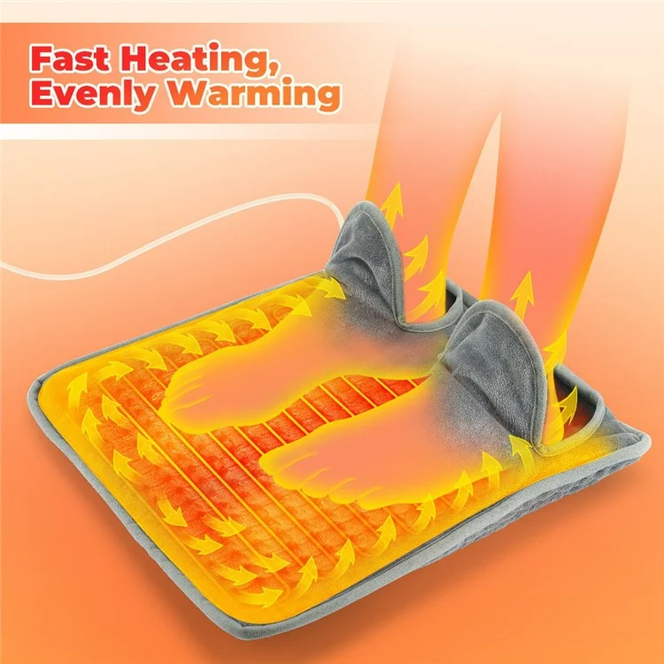 Winter Electric Feet Warmer 9 Gears Adjustable Foot Warming Mat Heating Pad with Timer - EU Plug