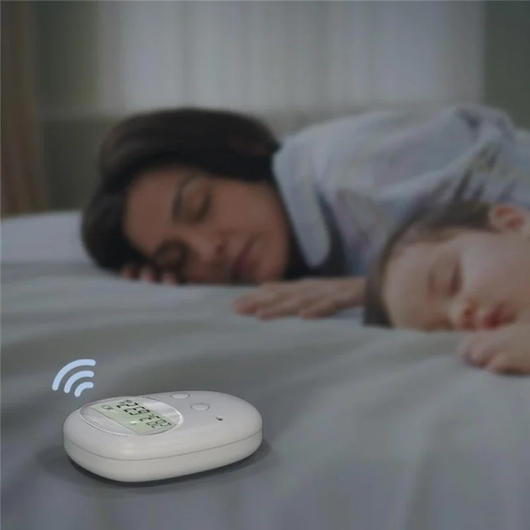 Wireless Bed Wetting Alarm Bedwetting Alarm with Charging Box Temperature / Humidity Display for Kids / Elderly