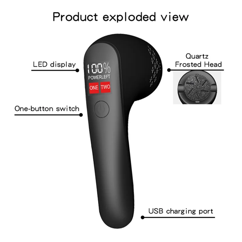 Electric Foot Callus Remover Digital Display Pedicure Device Exfoliating Foot Care Tool