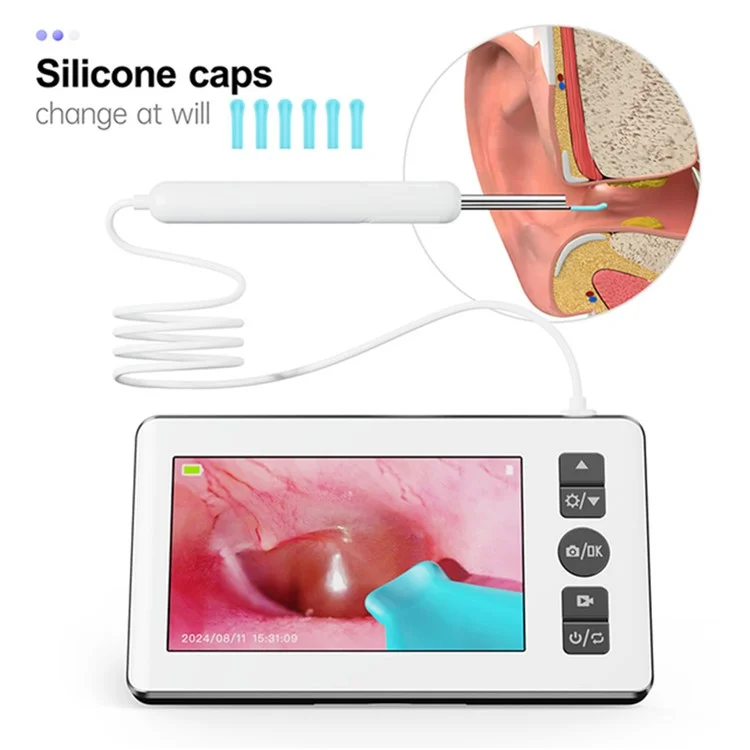 N18 HD Visual Ear Cleaning Endoscope Professional 4.3 Inch Screen Otoscope Ear Wax Removal Tool