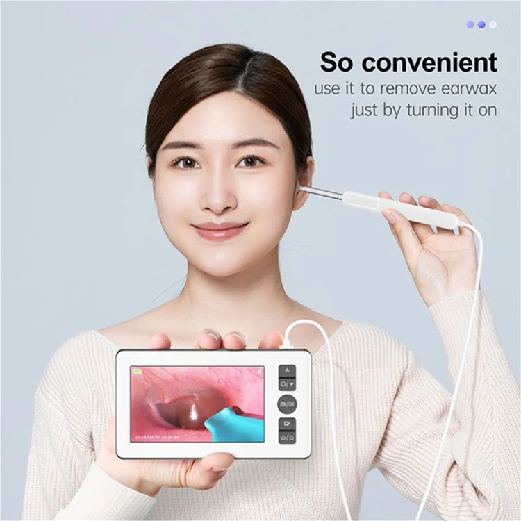 N18 HD Visual Ear Cleaning Endoscope Professional 4.3 Inch Screen Otoscope Ear Wax Removal Tool