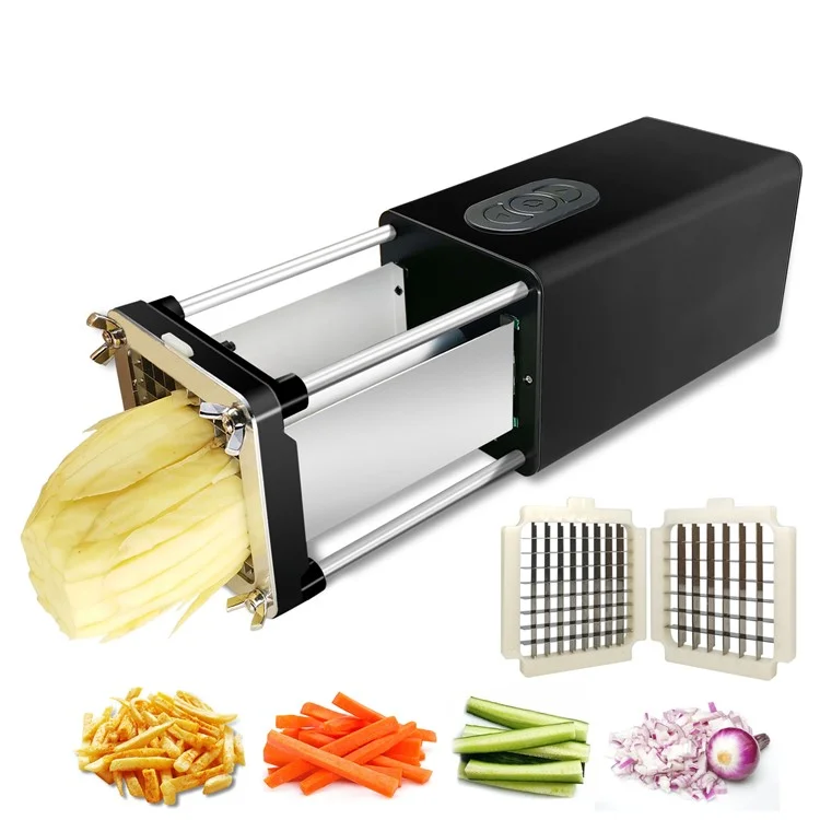 Coupe-pommes de terre électrique, trancheuse à frites, coupe-légumes automatique (sans FDA, sans BPA) - Prise UE