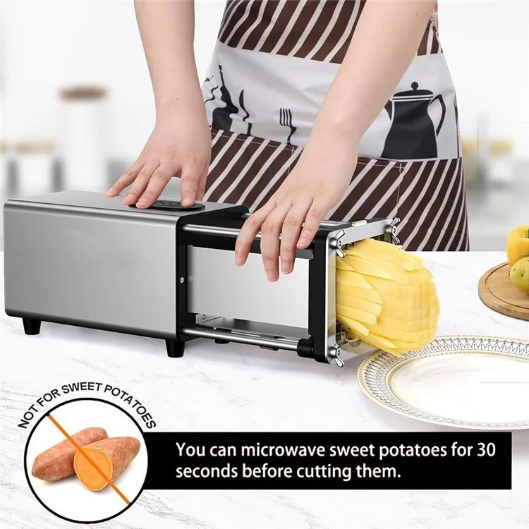 Coupe-frites électrique automatique pour la cuisine, coupe-légumes (sans FDA, sans BPA) - Prise UE