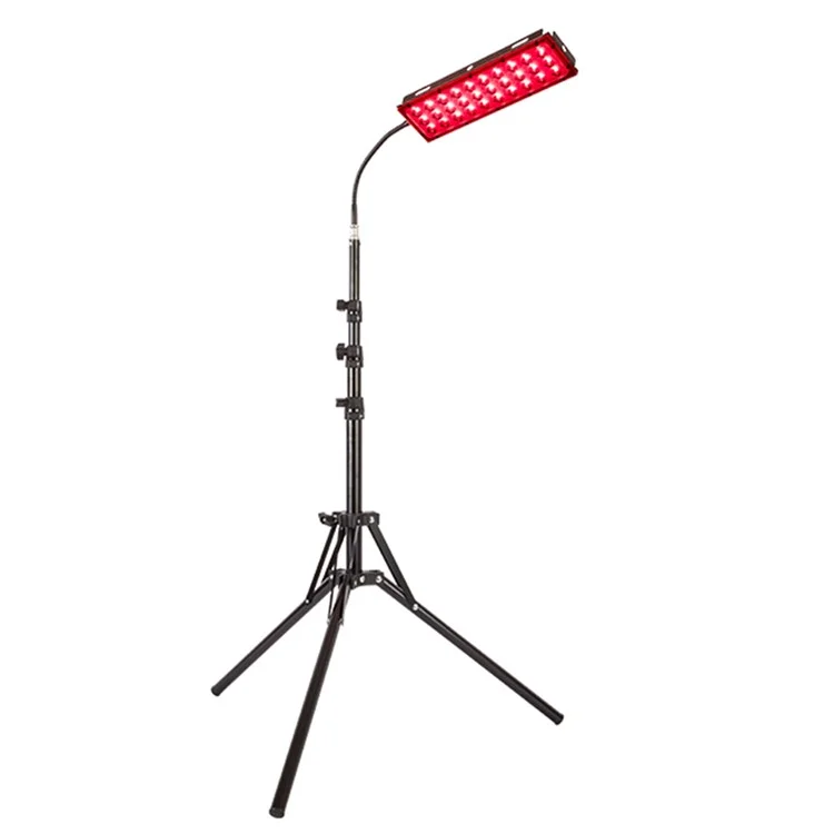 Einzelkopf-Infrarot-Physiotherapie-90-LED-Rotlichttherapie-Lampe mit verstellbarem Dreibeinstativ (EU-Stecker)
