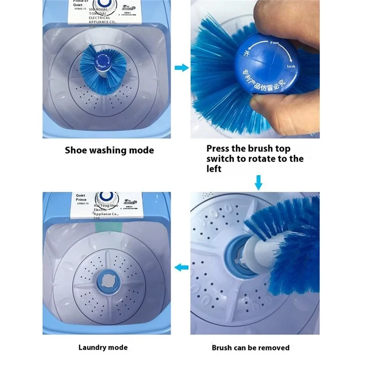 Lavatrice per vestiti e scarpe con luce blu per uso domestico, con cestello per deumidificazione - Spina standard cinese