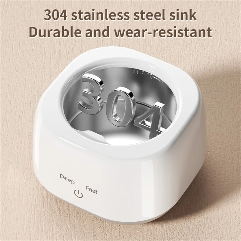 Ultrasonic Cleaner for Dentures  /  Jewelry  /  Watches UV Sterilizer Portable Household Cleaning Machine US Plug - White