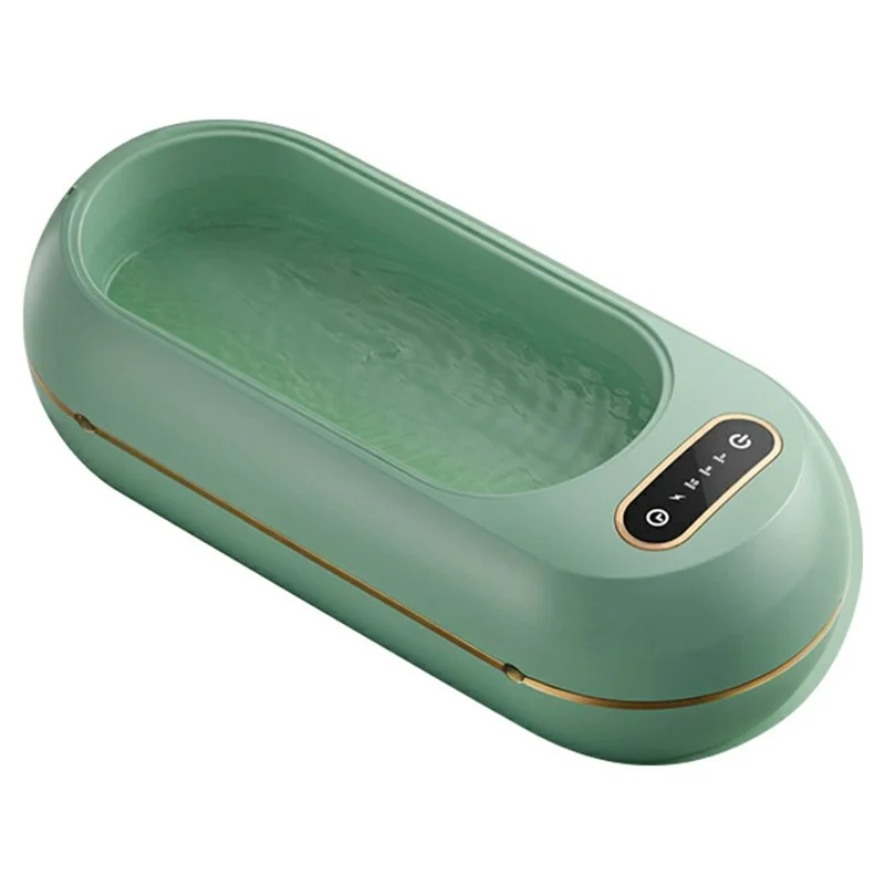w100 3 Modes Eyeglasses Ultrasonic Cleaner with UV Sterilization for Automatic Mini Cleaning Box - Mint Green