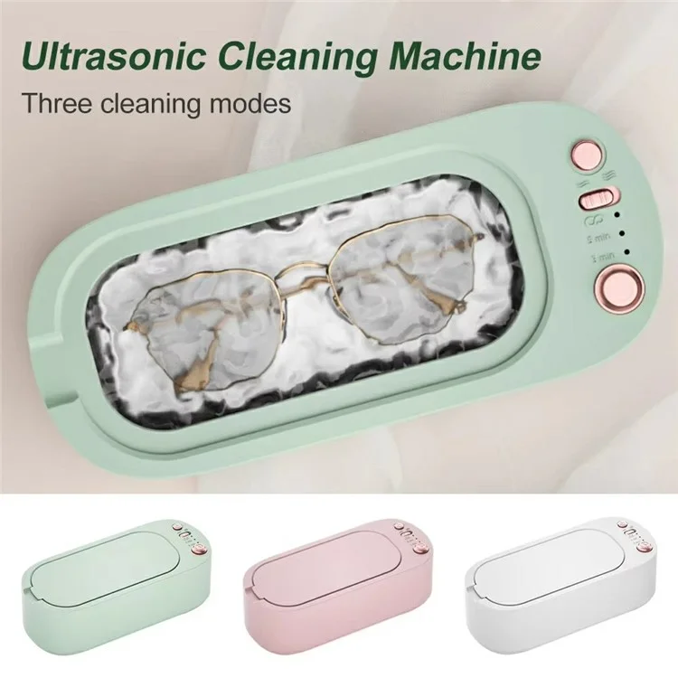 Limpiador Ultrasónico Portátil de Gafas s900 Multiusos para Joyas y Prótesis Dentales - Verde