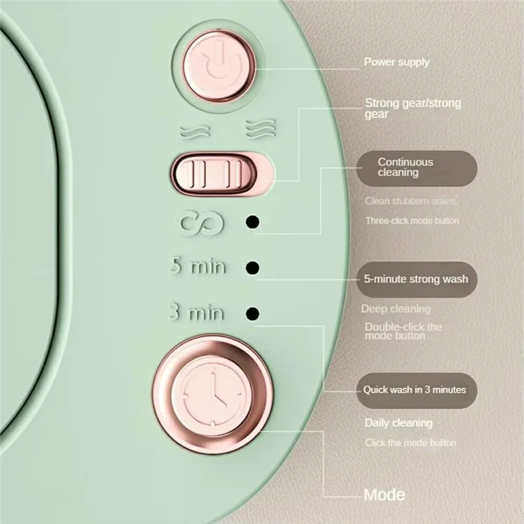 Limpiador Ultrasónico Portátil de Gafas s900 Multiusos para Joyas y Prótesis Dentales - Verde