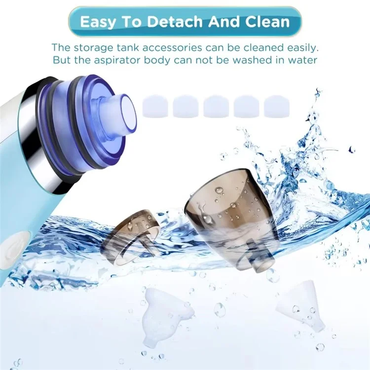 Baby Nasal Aspirator Electric Nose Cleaner for Newborns Infants Vacuum Suction Nose Cleaning Device - Blue