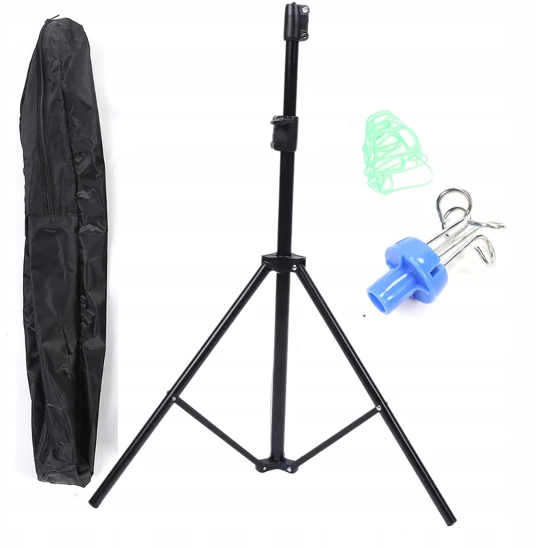 IV Drip Bag Stand Aluminum Alloy Foldable Base Adjustable Height IV Pole Stand with 4 Hooks