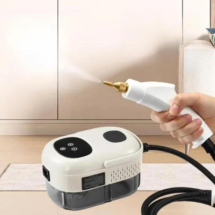 Pulitore a Vapore Portatile da 1600W 3.0 Bar con Kit per Condizionatori, Serbatoio Acqua da 1100ml, Spina EU - Bianco