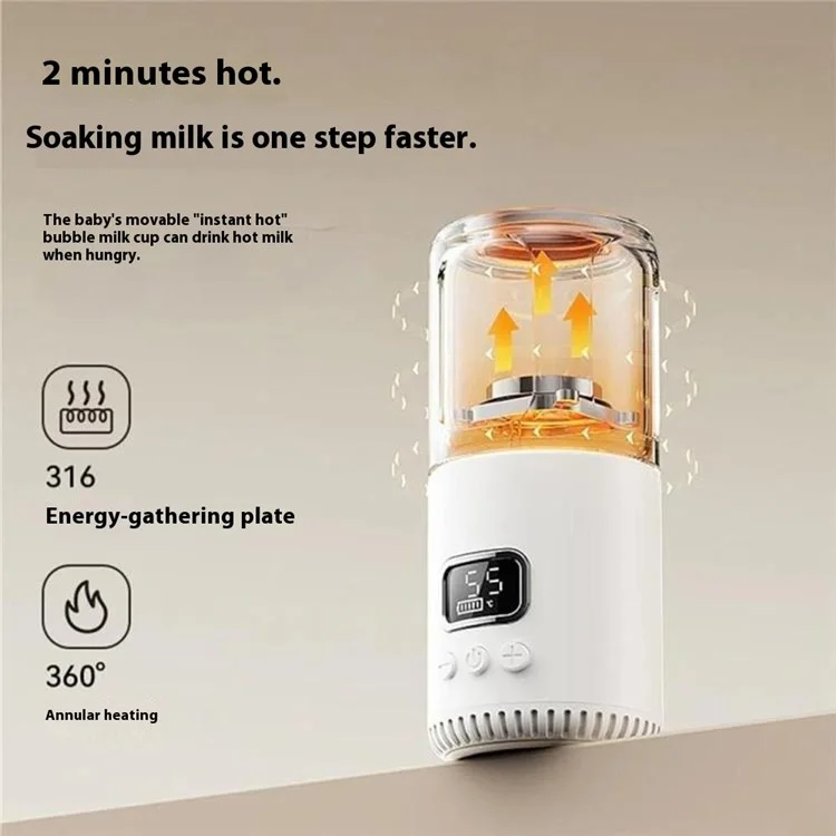 WXX-CT01 Kabelloser tragbarer Thermoskanne 18000mAh Intelligenter Milchaufwärmer Babynahrungsmixer