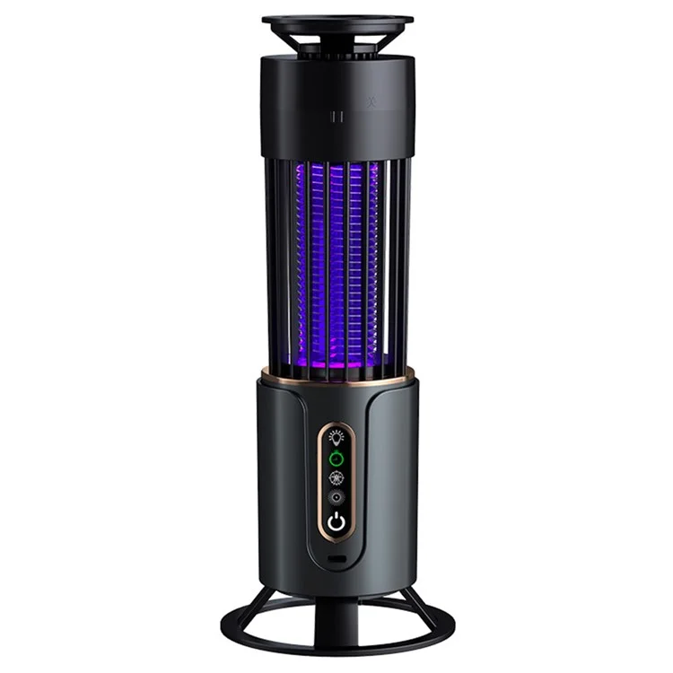 E10 Outdoor Camping Mosquito Killer Lamp for Home Office Silent Insect Repellent Device, USB Plug In - Dark Grey