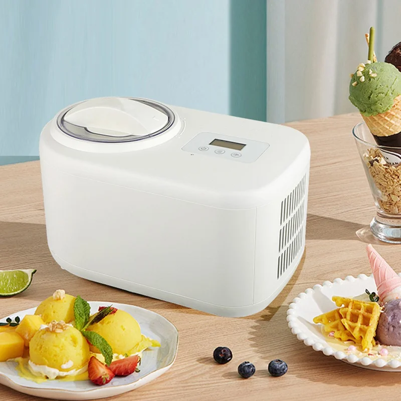 Sorbetière Maison 60 Min Congélation Rapide Capacité 1L Machine à Glace Automatique (Sans BPA, Pas d'Homologation FDA) - Prise UE