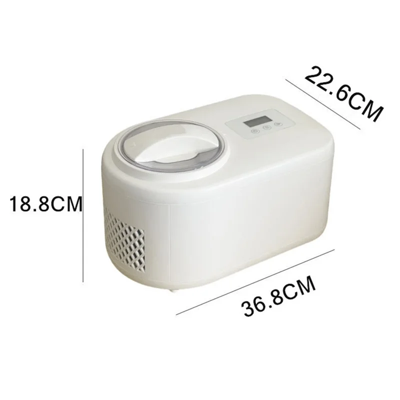 Sorbetière Maison 60 Min Congélation Rapide Capacité 1L Machine à Glace Automatique (Sans BPA, Pas d'Homologation FDA) - Prise UE