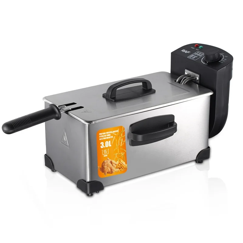 Friteuse électrique pour usage domestique et commercial - Beignets, frites, ailes de poulet (Sans BPA, Conforme aux normes) - Prise EU