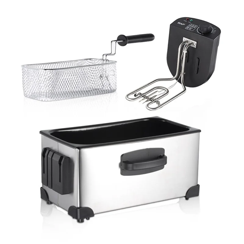 Friteuse électrique pour usage domestique et commercial - Beignets, frites, ailes de poulet (Sans BPA, Conforme aux normes) - Prise EU