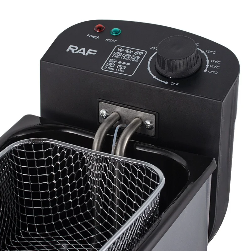 Friteuse électrique pour usage domestique et commercial - Beignets, frites, ailes de poulet (Sans BPA, Conforme aux normes) - Prise EU