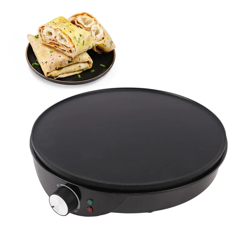 12 Inch Kitchen Electric Crepe Making Machine 220-240V Non Stick Pancake Griddle, EU Plug (BPA Free, No FDA)