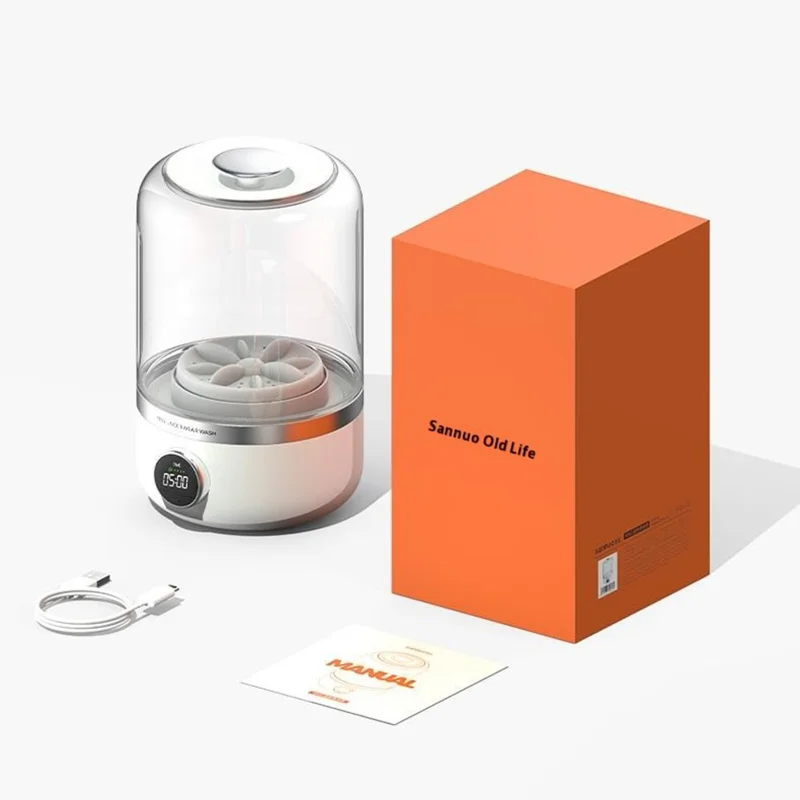 SANHUO Kabellose tragbare Wäsche-Tasse Mini-Waschmaschine für Unterwäsche und Socken