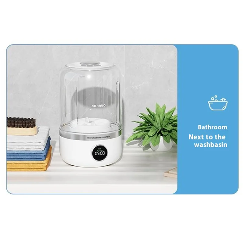 SANHUO Kabellose tragbare Wäsche-Tasse Mini-Waschmaschine für Unterwäsche und Socken