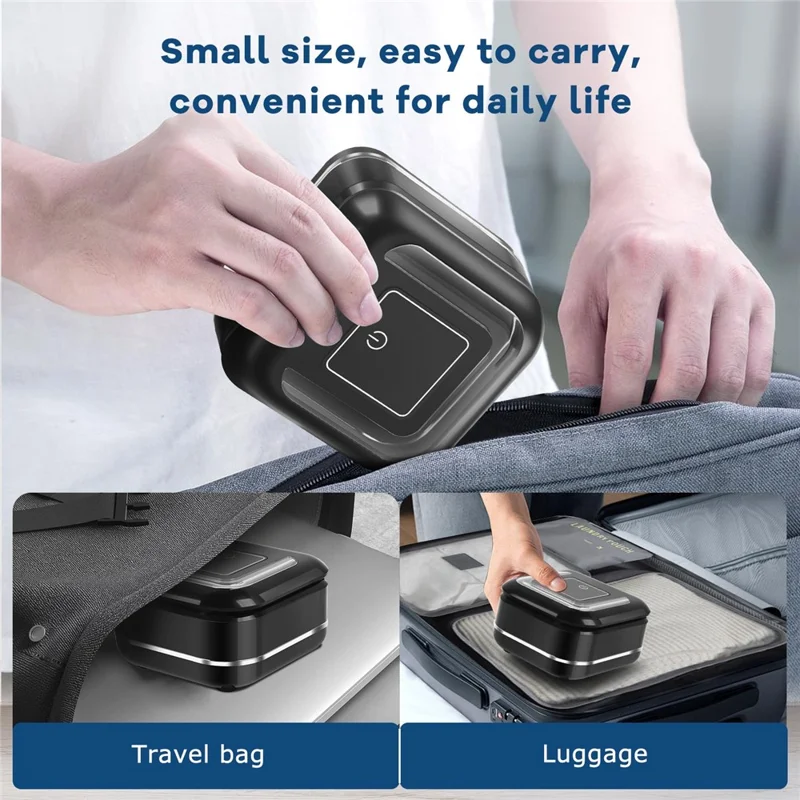 Ultrasonic Retainer Cleaner 42,000Hz 4 Modes Denture Cleaner for Mouth Guards, Braces, Toothbrush Heads, EU Plug - Black