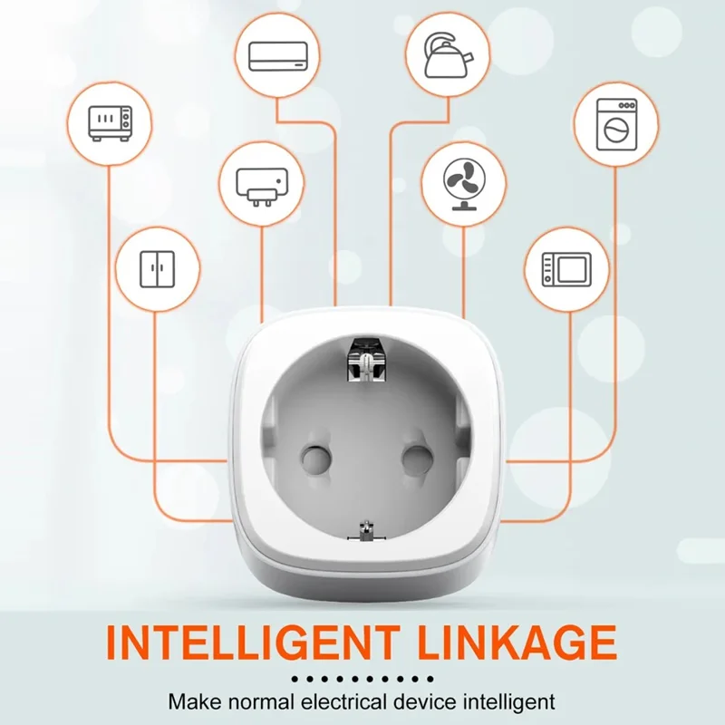LDNIO SEW1080 Tomada Inteligente WiFi Branca com Controlo Remoto, Temporizador Programável, Medidor de Energia, Carregador de Parede para Casa e Escritório - Tomada EU