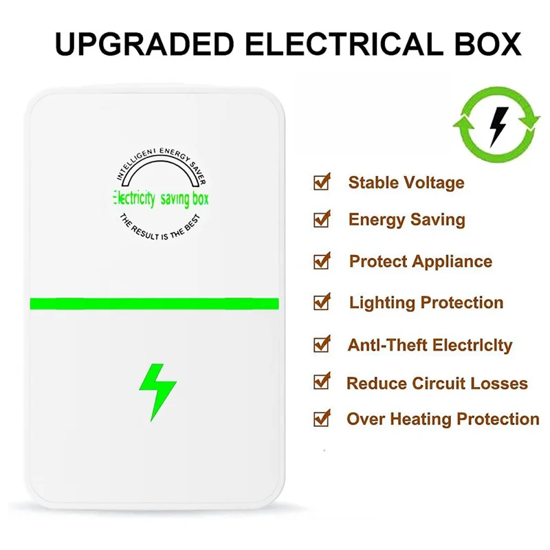 Intelligent Energy Saver 90-250V Power Electricity Saving Box for Home Office - 009 / EU Plug