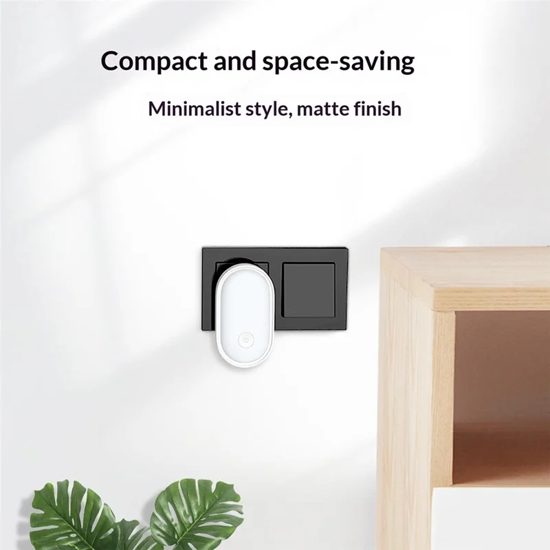 LDNIO Y1 0.5W Luz Nocturna LED Enchufable, Interruptor Automático, Luz Cálida 3500K para Dormitorio y Pasillo - Blanco / Enchufe EU