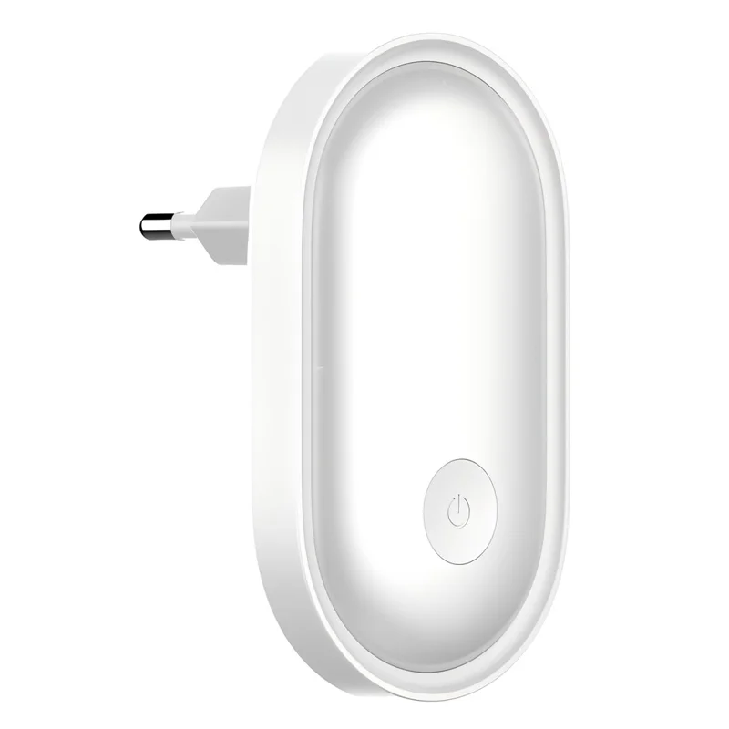 LDNIO Y1-1 0,5 W Luz Nocturna LED de Enchufe con Encendido Automático, Luz Blanca Cálida 3500K para Dormitorio y Pasillo - Blanco / Enchufe UE
