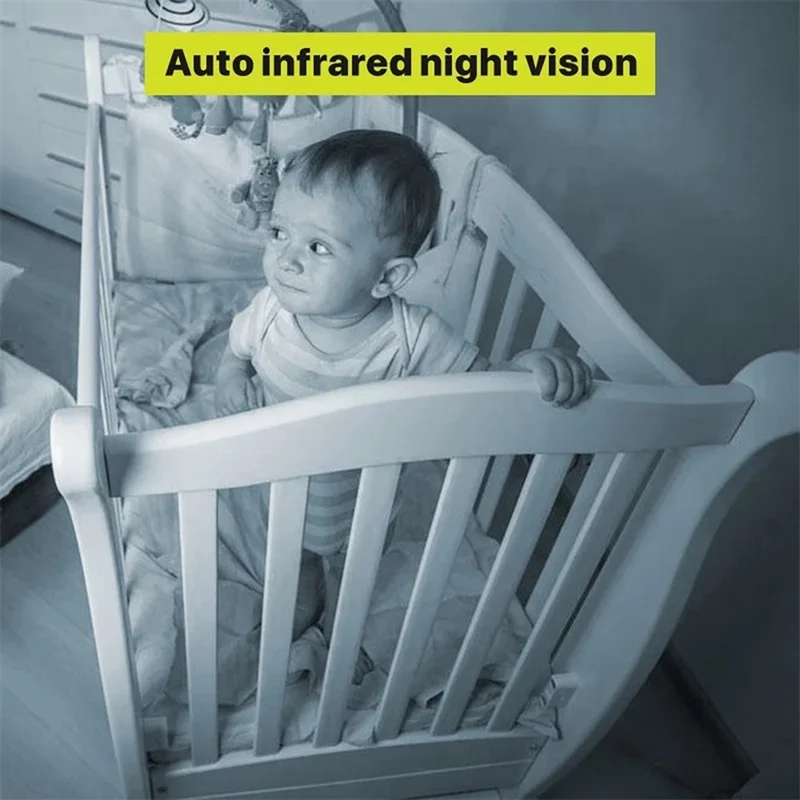 SM650 Baby Monitor Wireless Camera Pan Tilt Night Vision Two-way Audio Nursery Camera, EU Plug