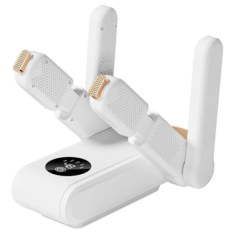 HX-2 Foldable 4-Rod Shoe Dryer 180W 48 Degrees Celsius Constant Temperature Deodorizing Device, EU Plug - White