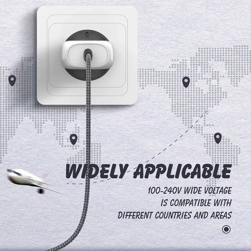 LDNIO A1206C 27W USB-C PD Charger EU Plug 100-240V Travel Adapter with USB-C Cable - White