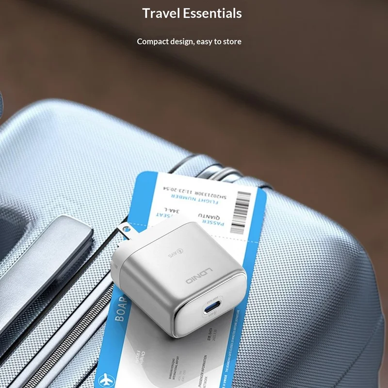 LDNIO Q20 60W USB-C Wall Charger Portable Fast Charging Adapter for Office Travel - EU Plug