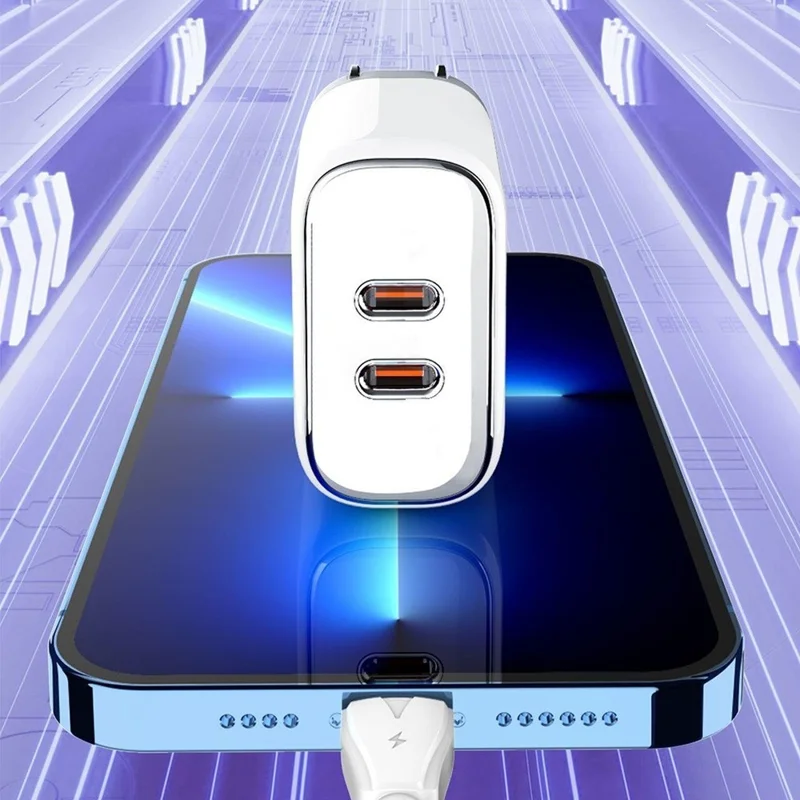LDNIO A2528C 35W Dual USB-C PD Fast Charger with Safety Protection - EU Plug