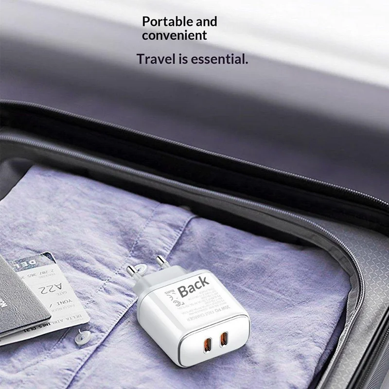 LDNIO A2528C 35W Dual USB-C PD Fast Charger with Safety Protection - EU Plug
