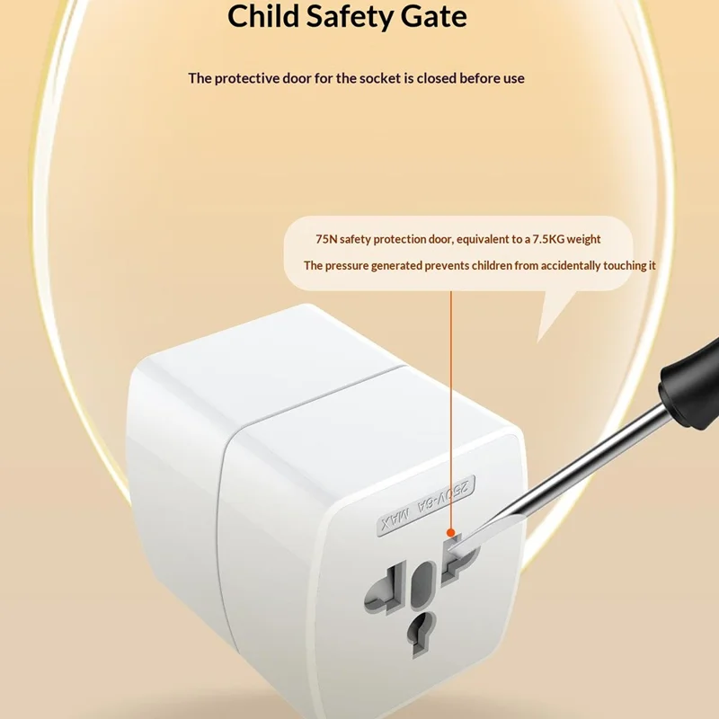 LDNIO Z4 Universal Travel Adapter 6A 250V 1500W Socket Adapter with Child Safety Gate - White