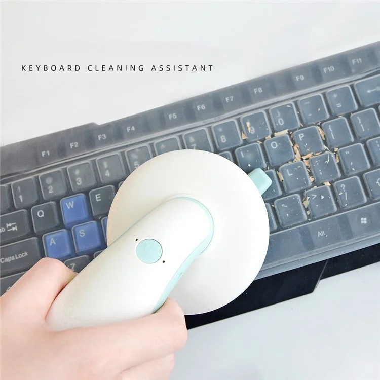 C500 1200mAh Mini USB Charging Handheld Desktop Vacuum Cleaner Portable Dust Collector Cleaning Tool - Blue