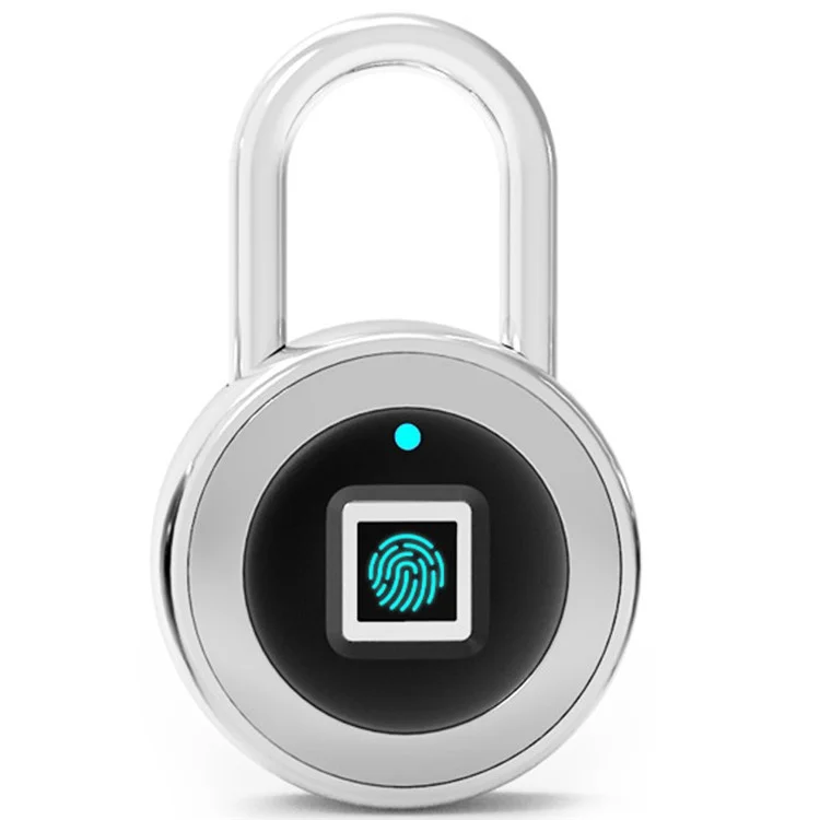BOZZYS PL-P2 IP68 Water-Resistant Fingerprint Padlock Smart Padlock for Gym, Sports, Bike, School, Locker, Storage - Silver