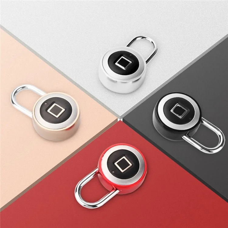 BOZZYS PL-P2 IP68 Water-Resistant Fingerprint Padlock Smart Padlock for Gym, Sports, Bike, School, Locker, Storage - Silver