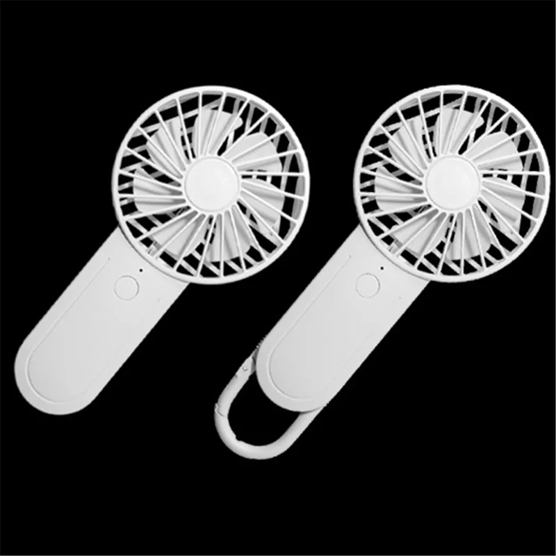 Y7 Mini USB Rechargeable Hand-held Desktop Fan Summer 3-Speed Cooling Fan with Telescopic Hook - Green