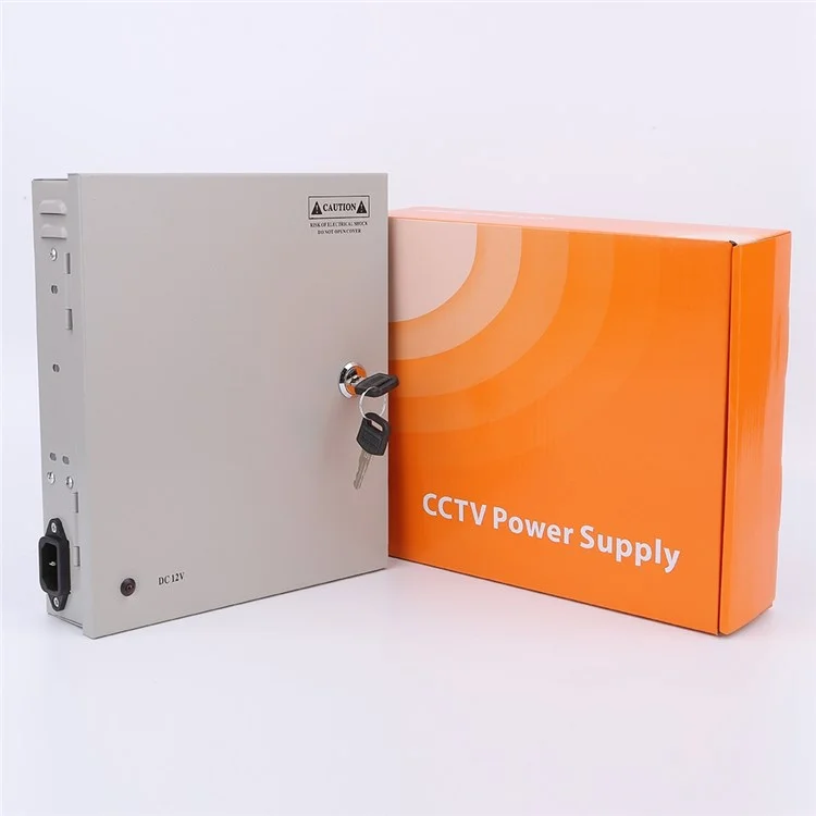 SOMPOM 9 Canal 12V 5A DC Metal Metal Boxed Gabinet Unidad de Alimentación Para el Sistema de Cámaras de Seguridad Cámaras IP Cámaras CCTV