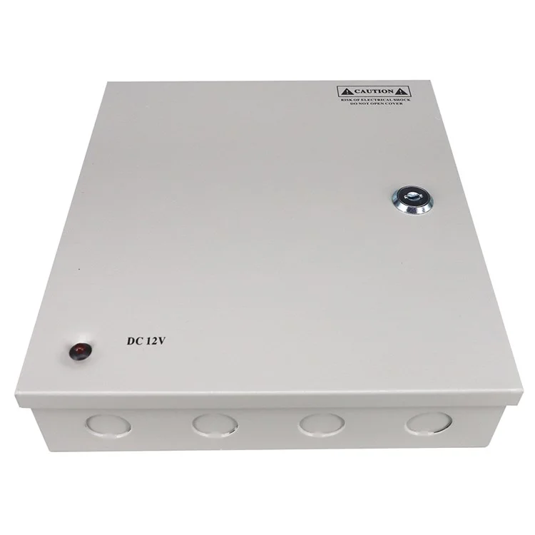 SOMPOM 9 Canal 12V 5A DC Metal Metal Boxed Gabinet Unidad de Alimentación Para el Sistema de Cámaras de Seguridad Cámaras IP Cámaras CCTV